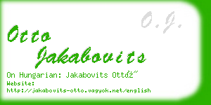 otto jakabovits business card